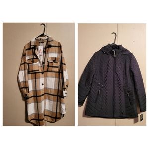 2 Jackets! 2 Jackets! Quilt Jacket- Gallery New York and Flannel Plaid Jacket